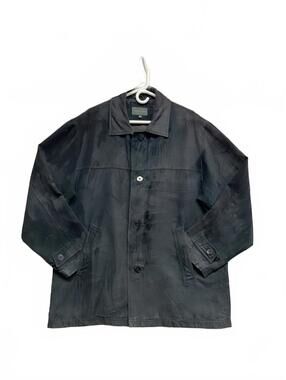 Vintage Y2K Mantles Men's Dark Green Jacket With Button up Front Size Large